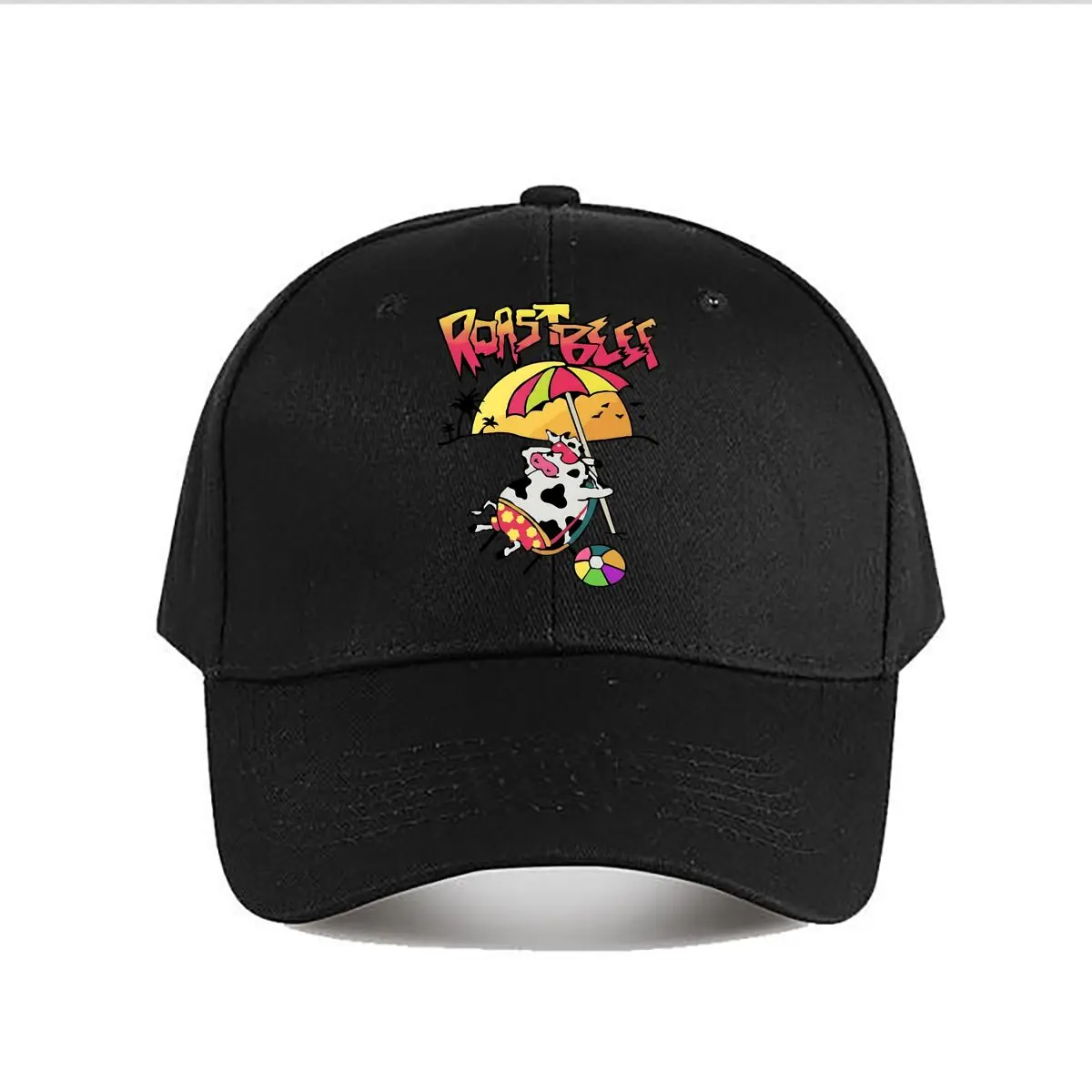 Roast Beef Funny Cow Beach Sunset Baseball Cap Fashion Men Sunhat Women's Outdoor Sports