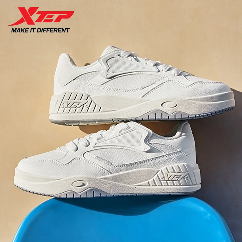 Xtep Skateboarding Shoes for Women 2025 Summer Anti-slip Comfortable Thick-soled Fashion Street Style Sneakers 875218310009
