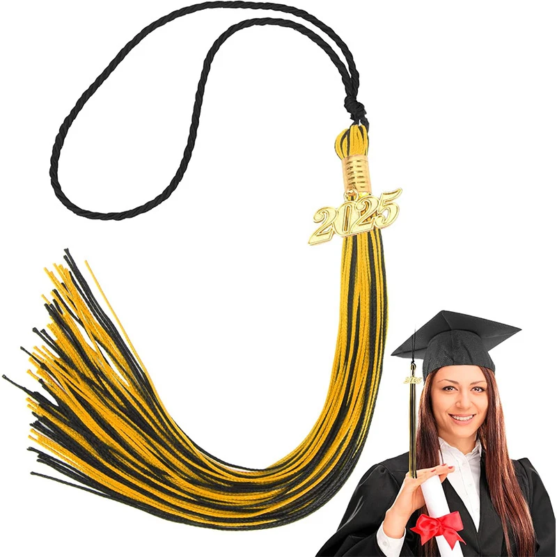2025 Grad Graduation Tassels Graduation Cap Tassels Graduation Hat Decoration Tassel With 2025 Year Gold Date Charms For 2025