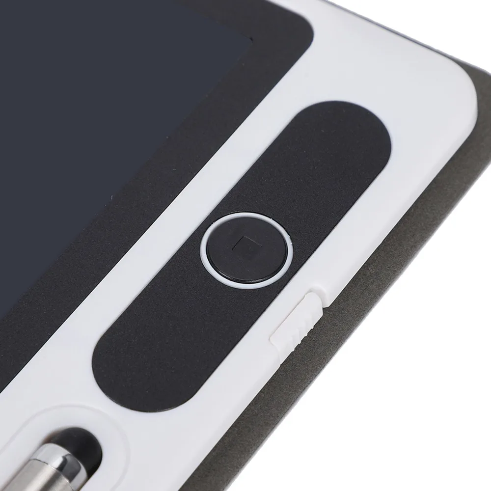 Black LCD Writing Tablet Small with Leather Sleeve Handwriting Pad Lightweight Light-Powered Electronic Board
