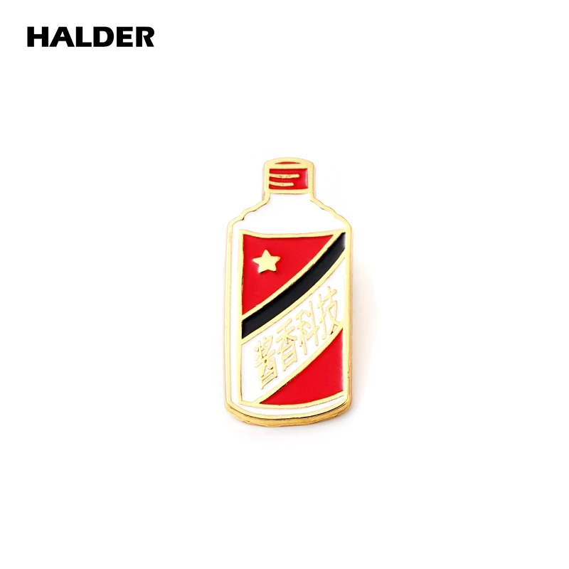 HALDER Wine Enamel Pin Whiskey Brooch Moutai Badge Lapel Pin Backpack Jeans Clothes Birthday Party Jewelry Gift for Best Friends