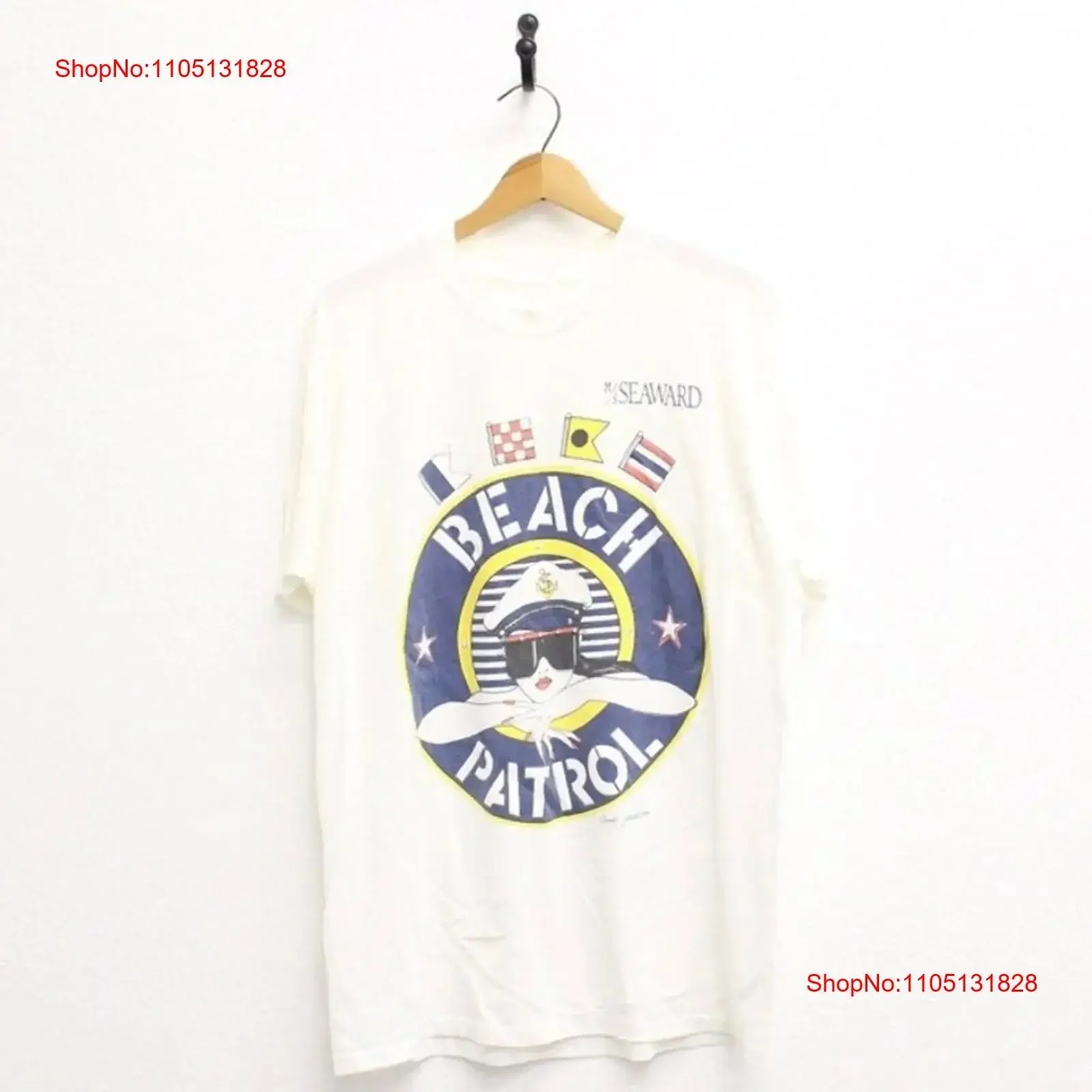 

Vintage Beach Patrol T Shirt Large vintage Washed Comfortable designer clothes fashion Versatile graphic Soft streetwear Casual