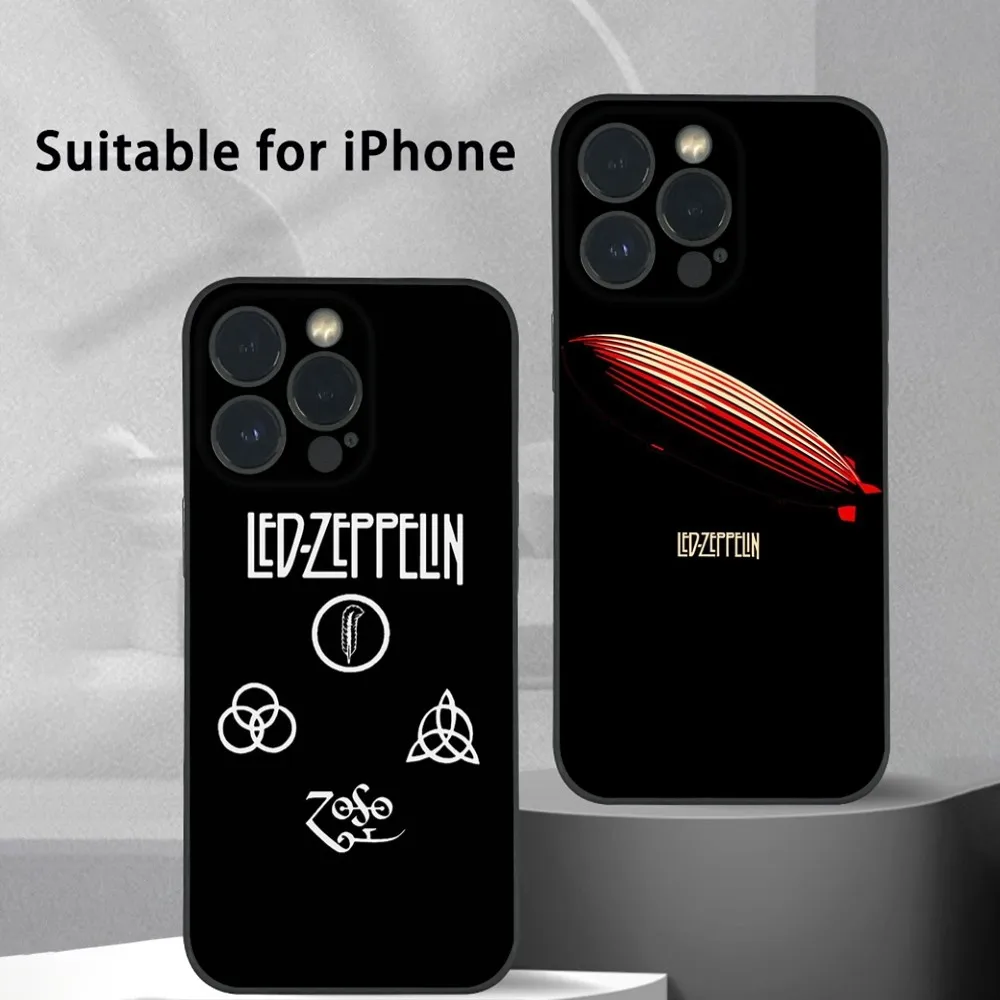 L-Led Band Z-Zeppelin Phone Case For iPhone 16 15 14 13 12 11 Pro Max Plus Mini Frosted Soft Shell Funda