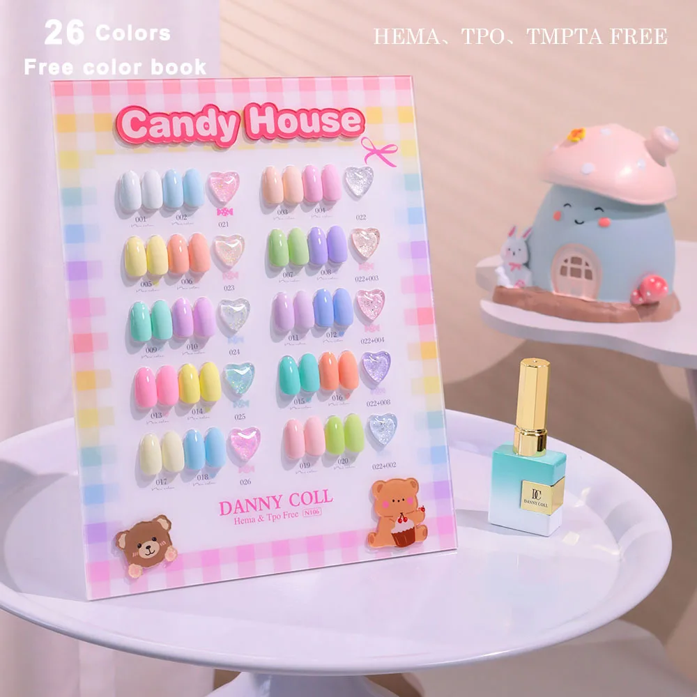Lovely Macaroon Gel Nail Polish Set Candy Color Nail UV Gel Varnish Soak Off Gelpolish Gel Varnish Nail Art Lacque Primer 26 PCS