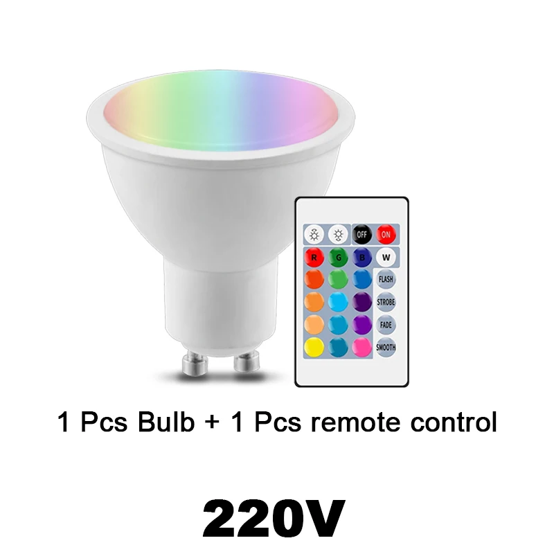 LED infrared remote control RGBW GU10 AC220V 6W 24 key remote control dimming color lights suitable for party bars