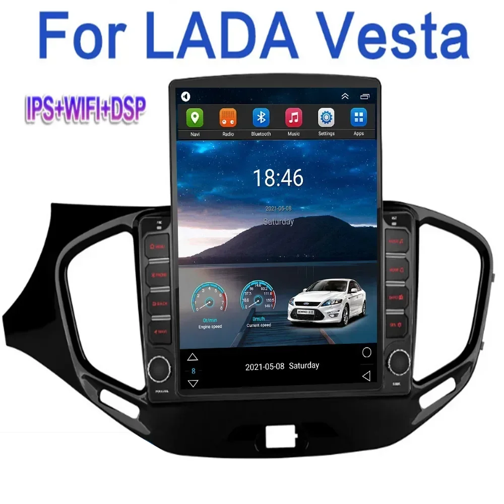 Para Tesla Style 2Din Android13 Radio de coche para LADA Vesta tesla still Cross Sport 2015 + reproductor de vídeo Multimedia GPS estéreo Carplay