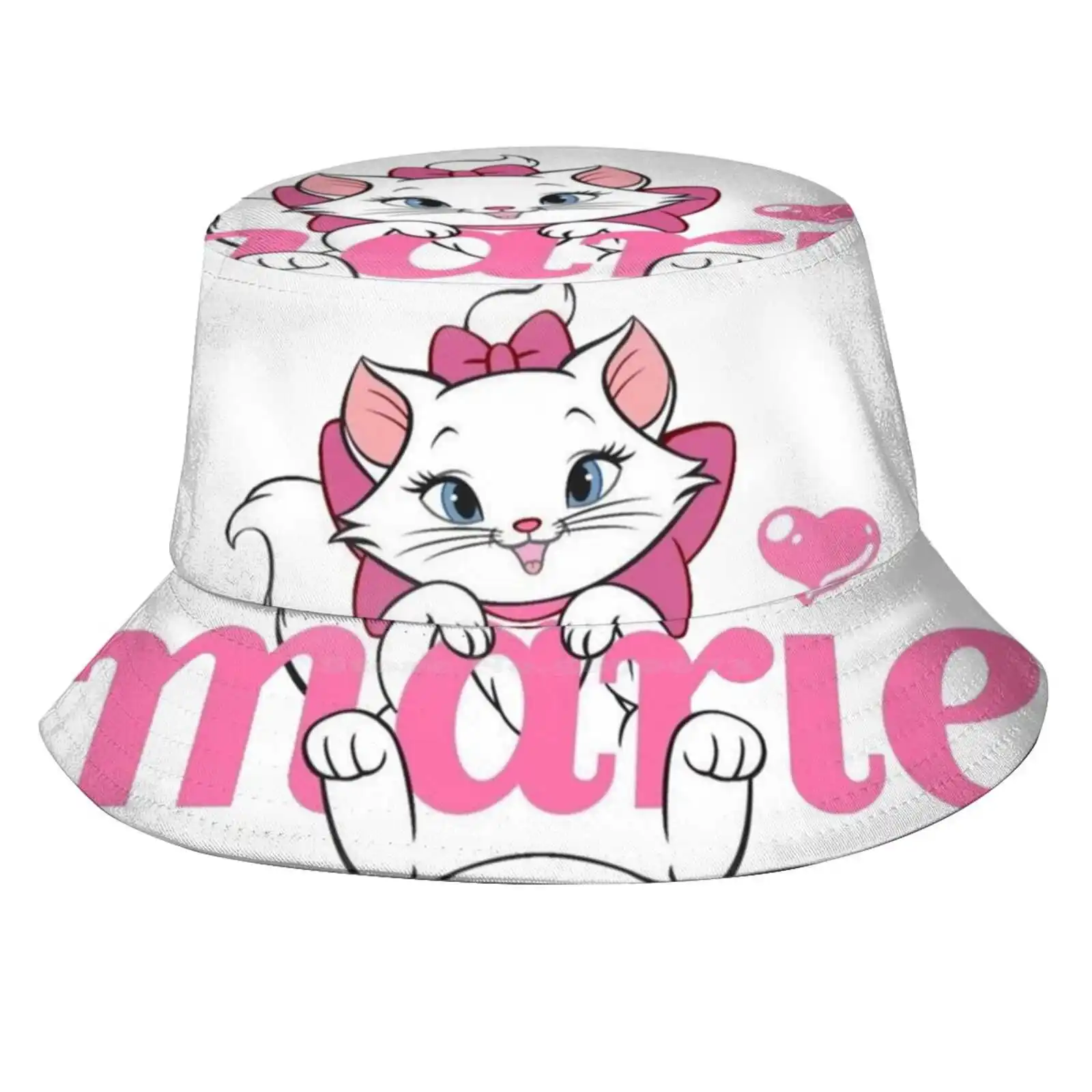 Marie Sun Cap Fisherman Hat Bucket Hats The Cute Humor Cartoon Animal Animation Animated Kittens Berlioz Toulouse Happy Katy