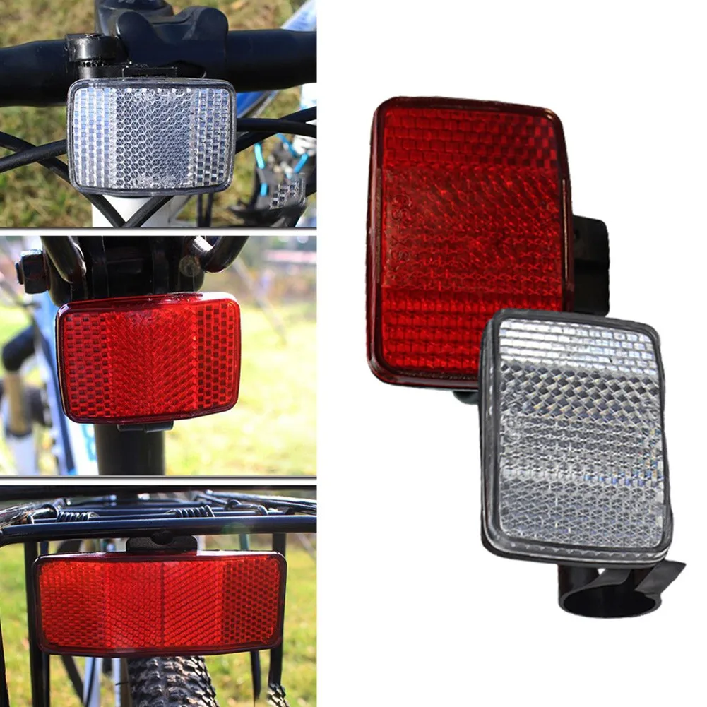 Road Bike Safety Lens Front Rear Bike-Reflector Bike Handlebar Reflector Bike-Warning Light-Bicycle Reflective Reflector