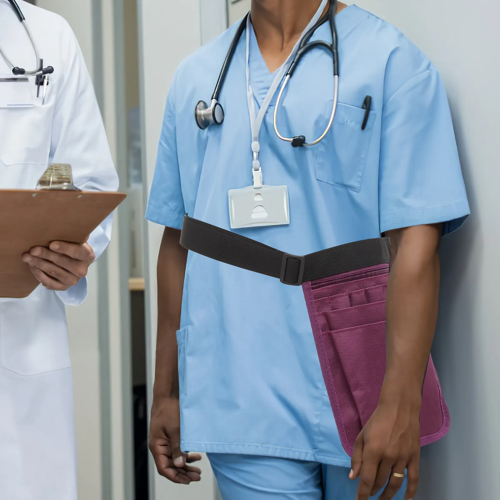 ナース用大容量ウエストポーチ多機能オーガナイザーキャリングバッグ耐久性のあるツール収納医療用ウエストポケット