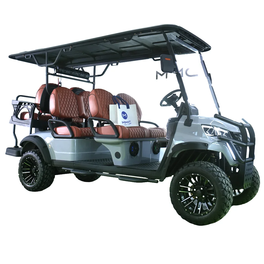 Best Selling Independent Suspension Off-road Hunting Solar Four Wheels 4+2 Seats Sightseeing Cart 2025 Brand New Golf Cart