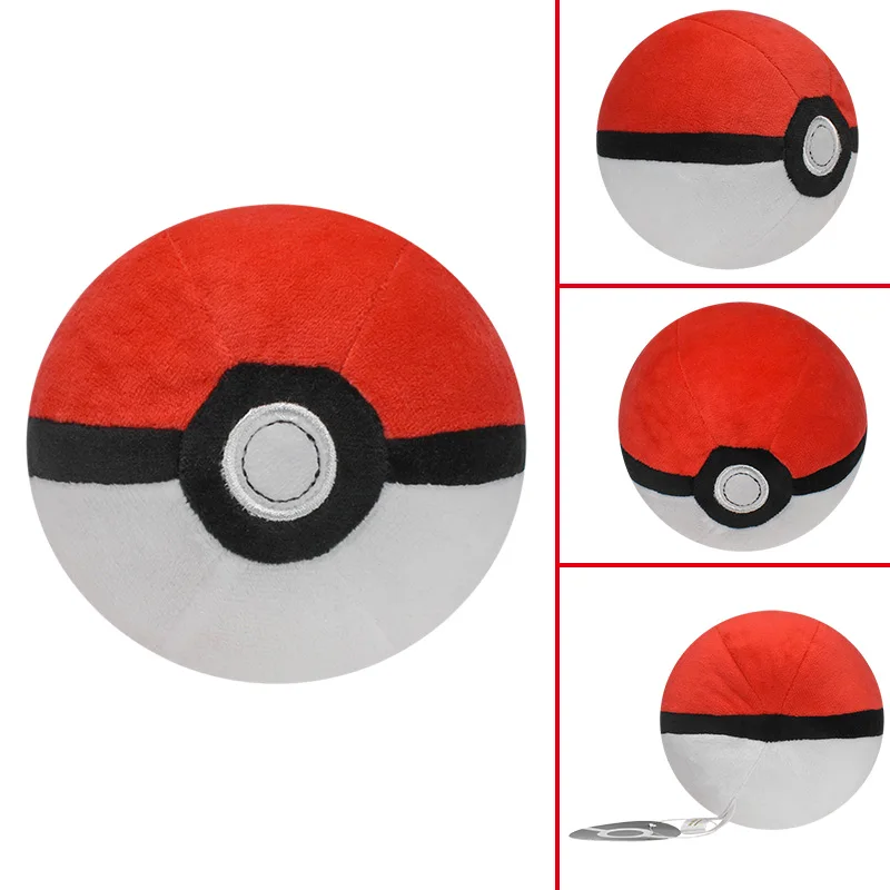 Hot Sale Master Ball Plush Toy Cute Pokeball Great Ball Ultra Ball Keychain Soft Stuffed Backpack Pendant Pocket Monster Plushie