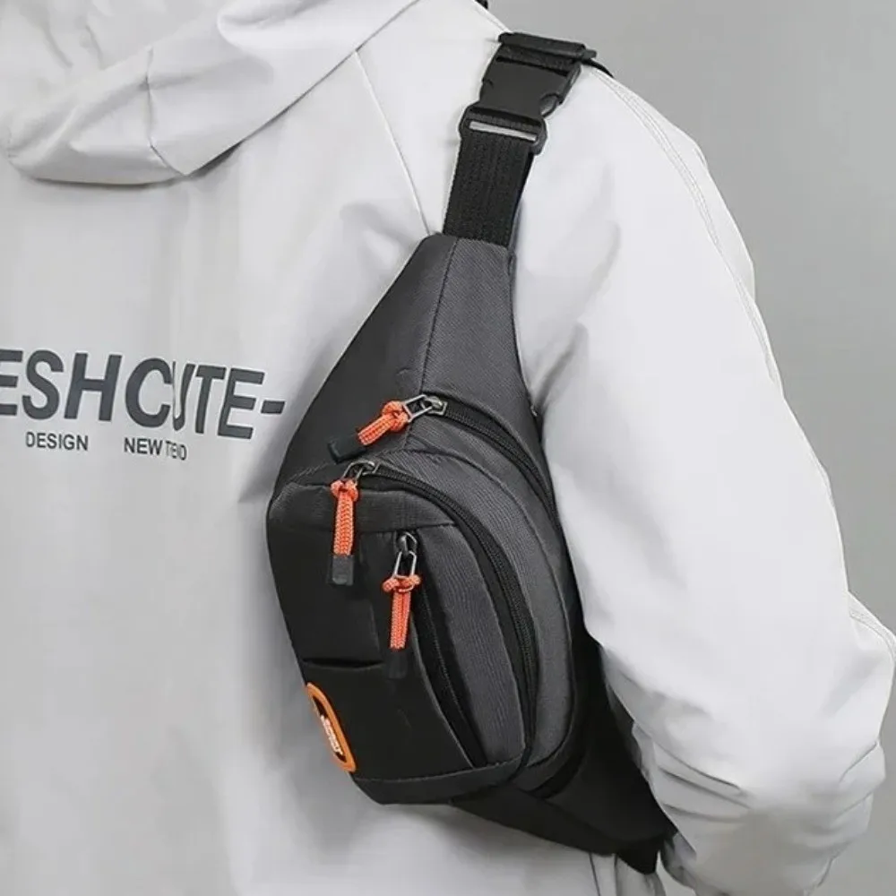 Nuevos bolsos cruzados Oxford para hombre, bolso de hombro duradero de gran capacidad para el pecho, bolso de cintura multifuncional impermeable para hombres y mujeres