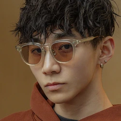 Japanese Handmade Acetate Polarized Sunglasses for Men Women Vintage Square Sunglass Fashion Outdoor Driving Fishing Sun Glasses