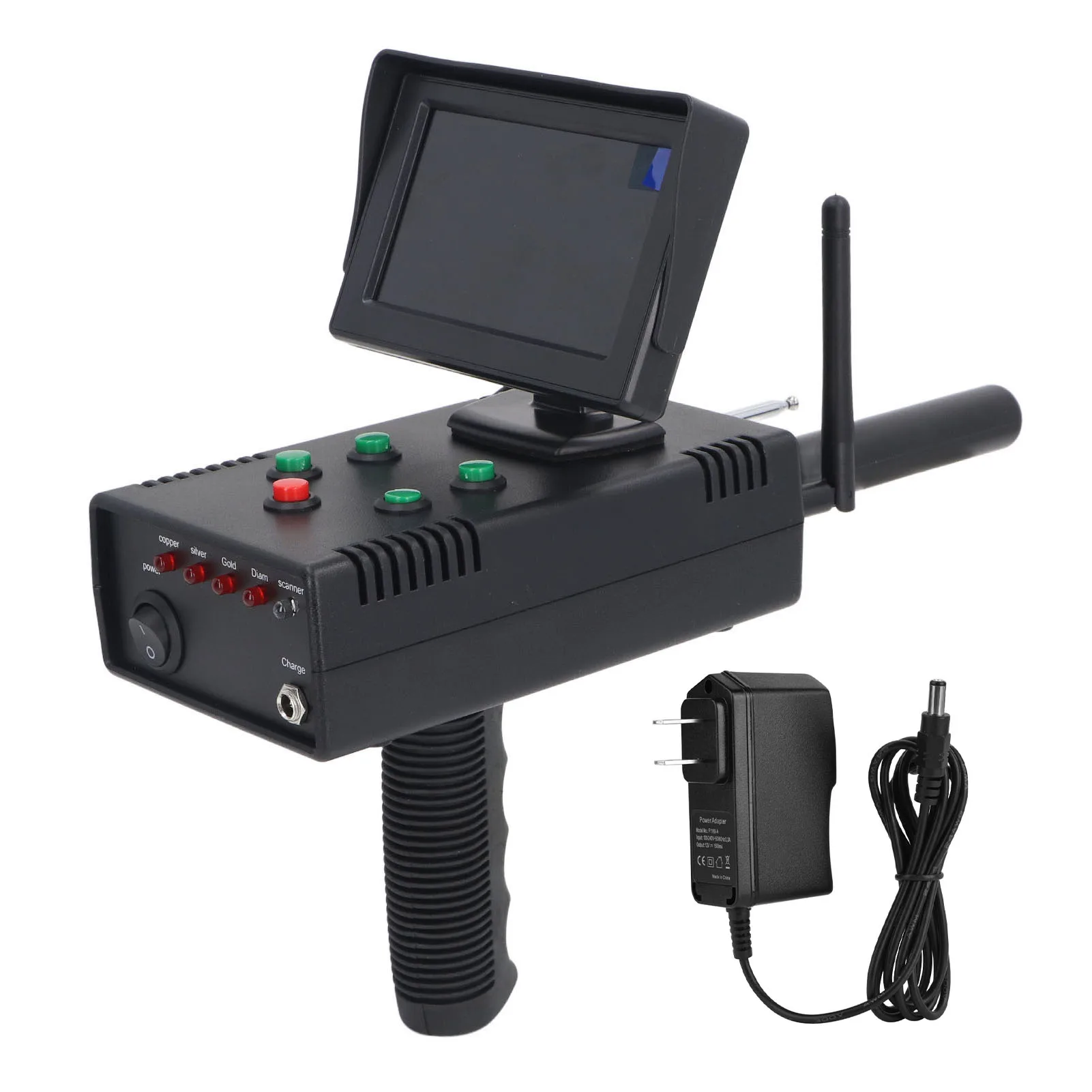 Underground Handheld Metal Detector LCD Display Color Night Vision Metal Scanner for Gold Silver Copper AC100-240V