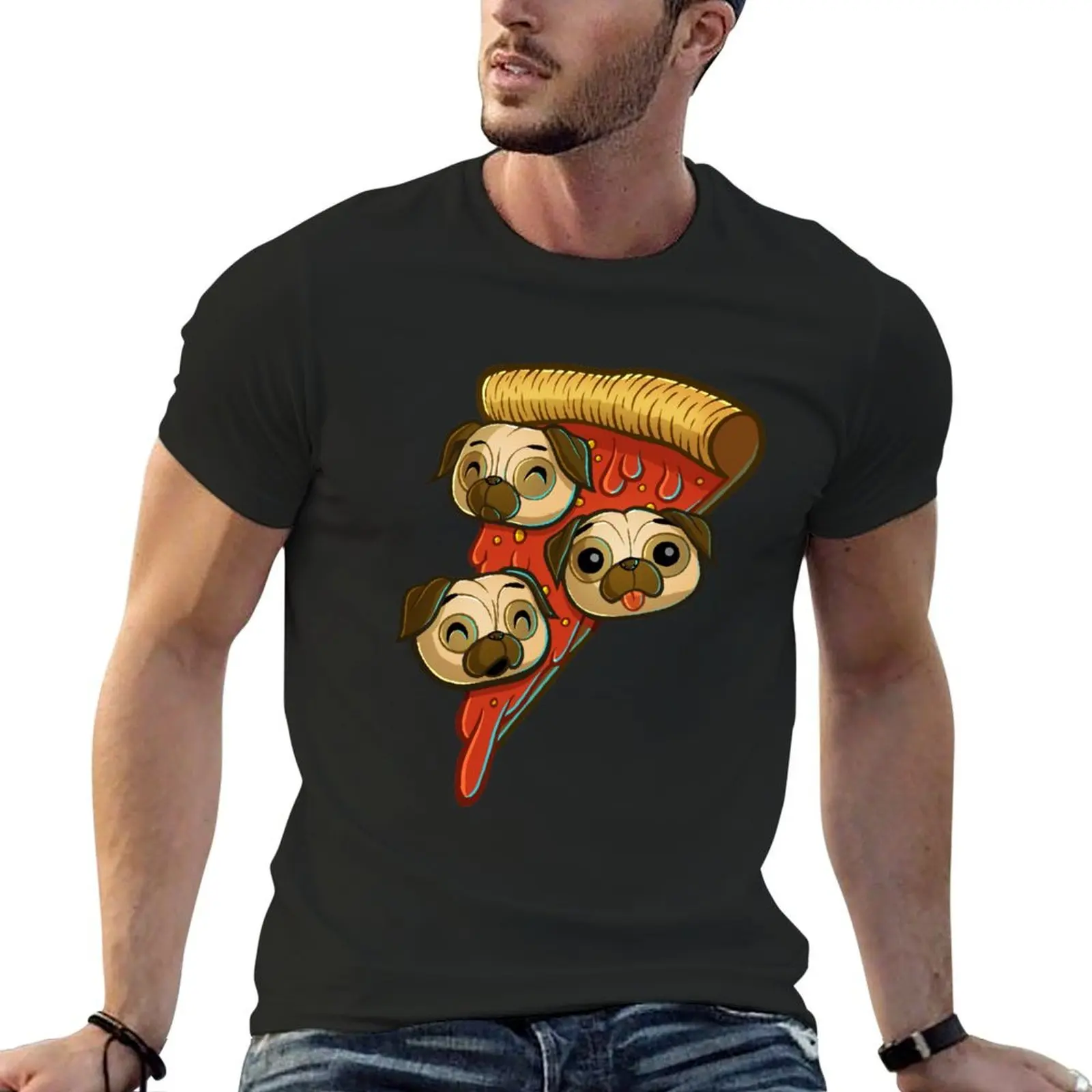 

Pizza PUG-geroni T-Shirt plain sweat t shirts men