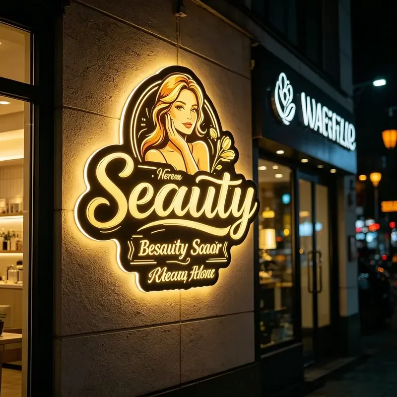 Customized Ultra-Thin LED Urban Lightbox Sign Acrylic LED Thin Light Box Store Logo Sign for Shop Wall Decor