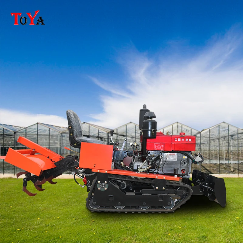 25 HP Ride On Cultivator Rotary Tiller Garden Mini Tractor Agriculture Equipment With Titching Tool Weeding Plough . Customised