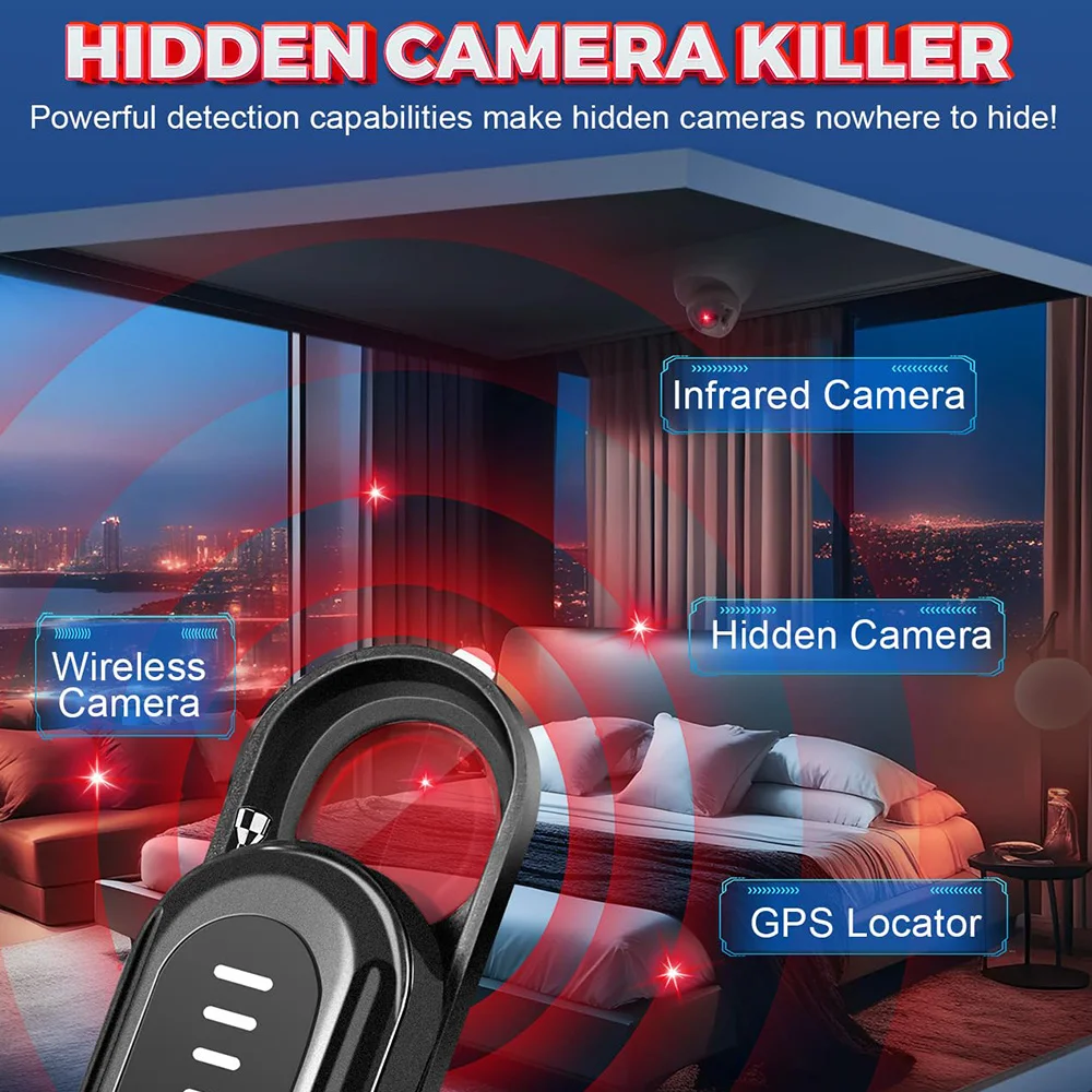 Hidden Camera Detector for Hidden Camera Anti Spy Detector Professional GPS Wiretapping Search Devices Security Protection