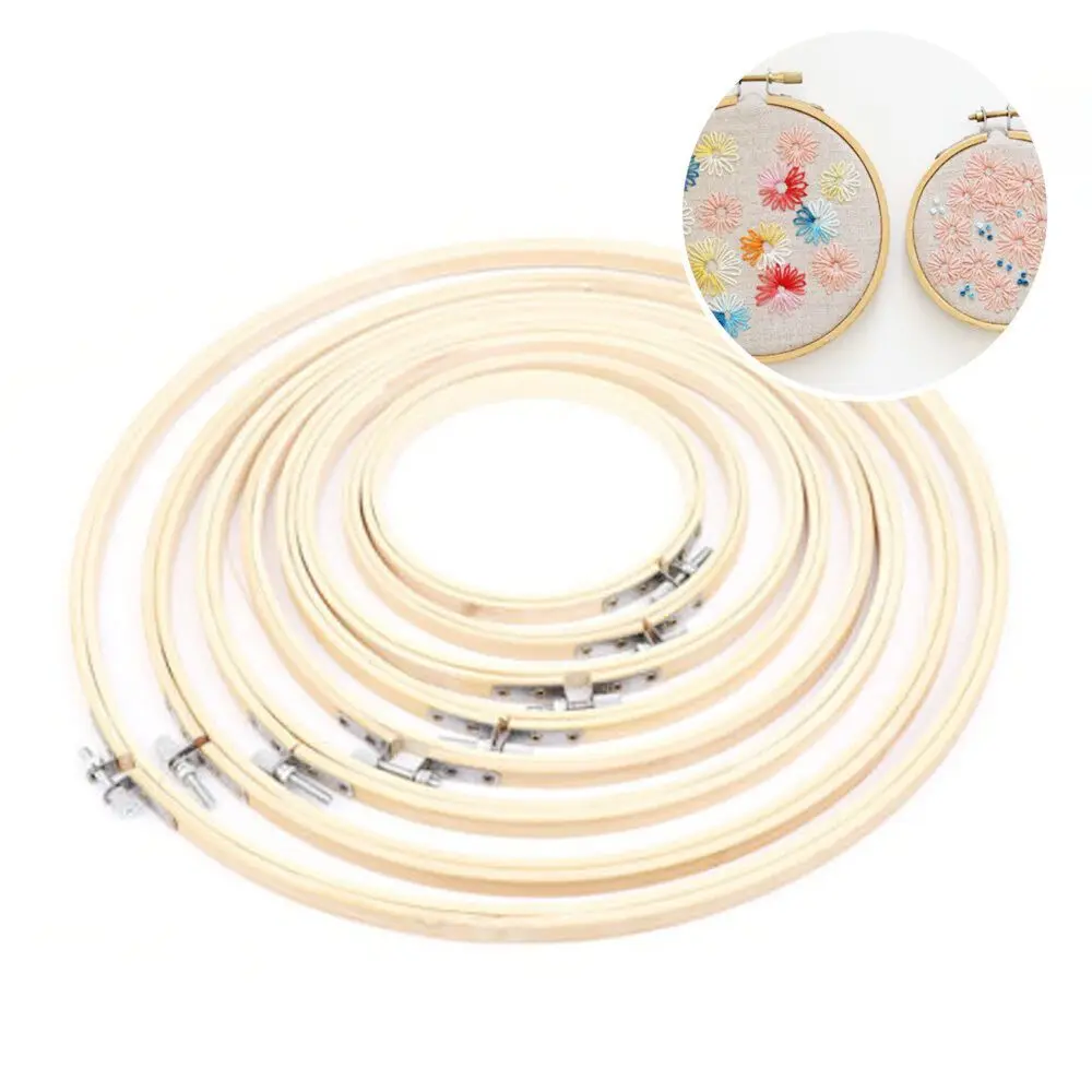 

8/10/13/15/18/30cm DIY Needlecraft Cross Stitch Machine Bamboo Frame Embroidery Hoop Ring Round Loop Hand Household Sewing Tools