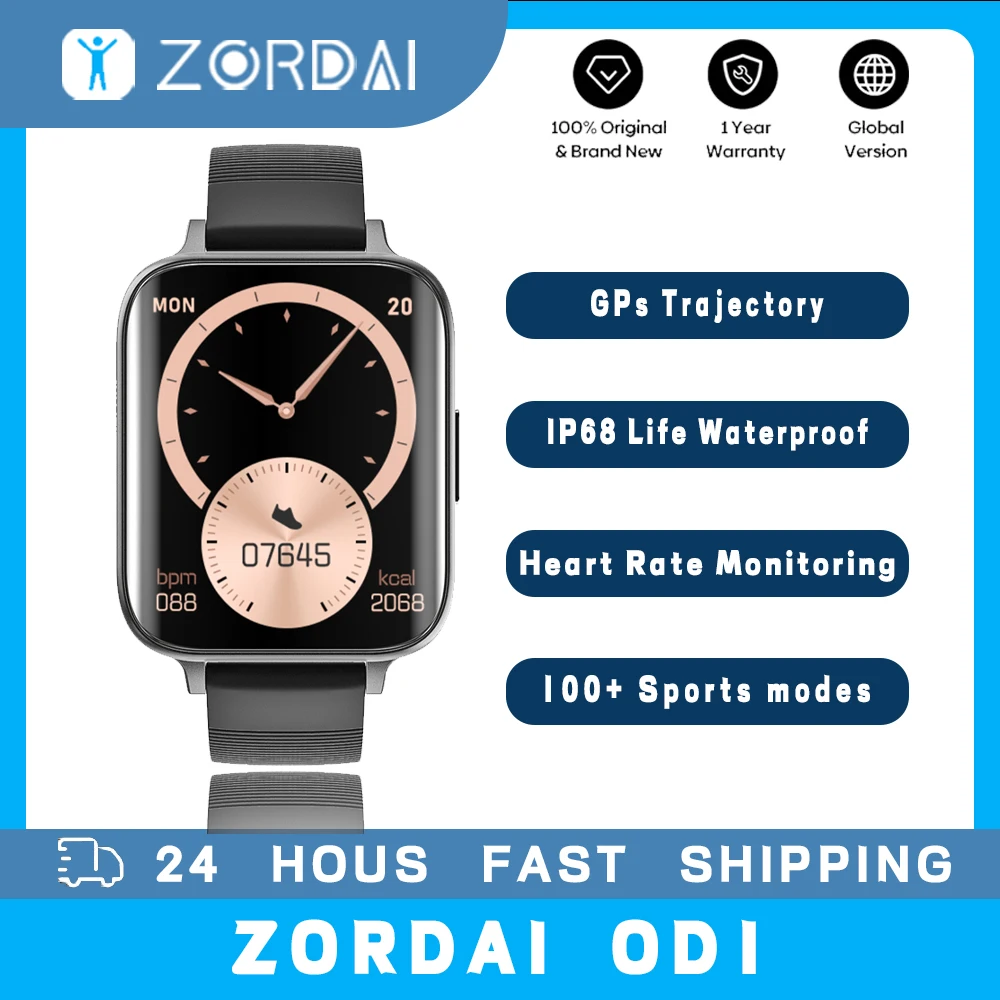 

ZORDAI OD1 SmartWatch 1.96“HD Curved Screen Color Display Bluetooth Call Health and Fitness Tracking Smart Watch for Men Women