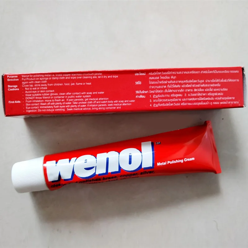 100g WENOL Metal Polishing Cream Paste for Gold and Silver Jewelry Metal Musical Instruments Mold Die Grinding