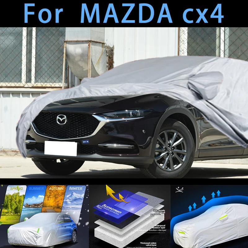 

For MAZDA cx4 Outdoor Protection Full Car Covers Snow Cover Sunshade Waterproof Dustproof Exterior Car cover protection