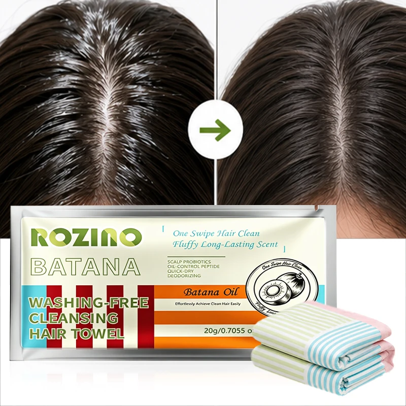 No-Rinse Scalp Cleaning Towel Set, Scalp and Hair Cleaning and Care, Cleans Hair Without Water, Designed for Oily, Fine, Flat, and Itchy Scalp Hair Types Suitable for the Elderly, Pregnant Women, Patients, and Busy Office Workers and Students. Cleanses Scalp Oil, Keeps It Feeling Fresh for a Long Time. Suitable for Those Who Sweat and Have Oily Hair Frequently in Summer, and for Those Who Don'T Want to Wash Their Hair in Autumn and Winter Due to the Cold Weather. The Perfect Christmas Gift