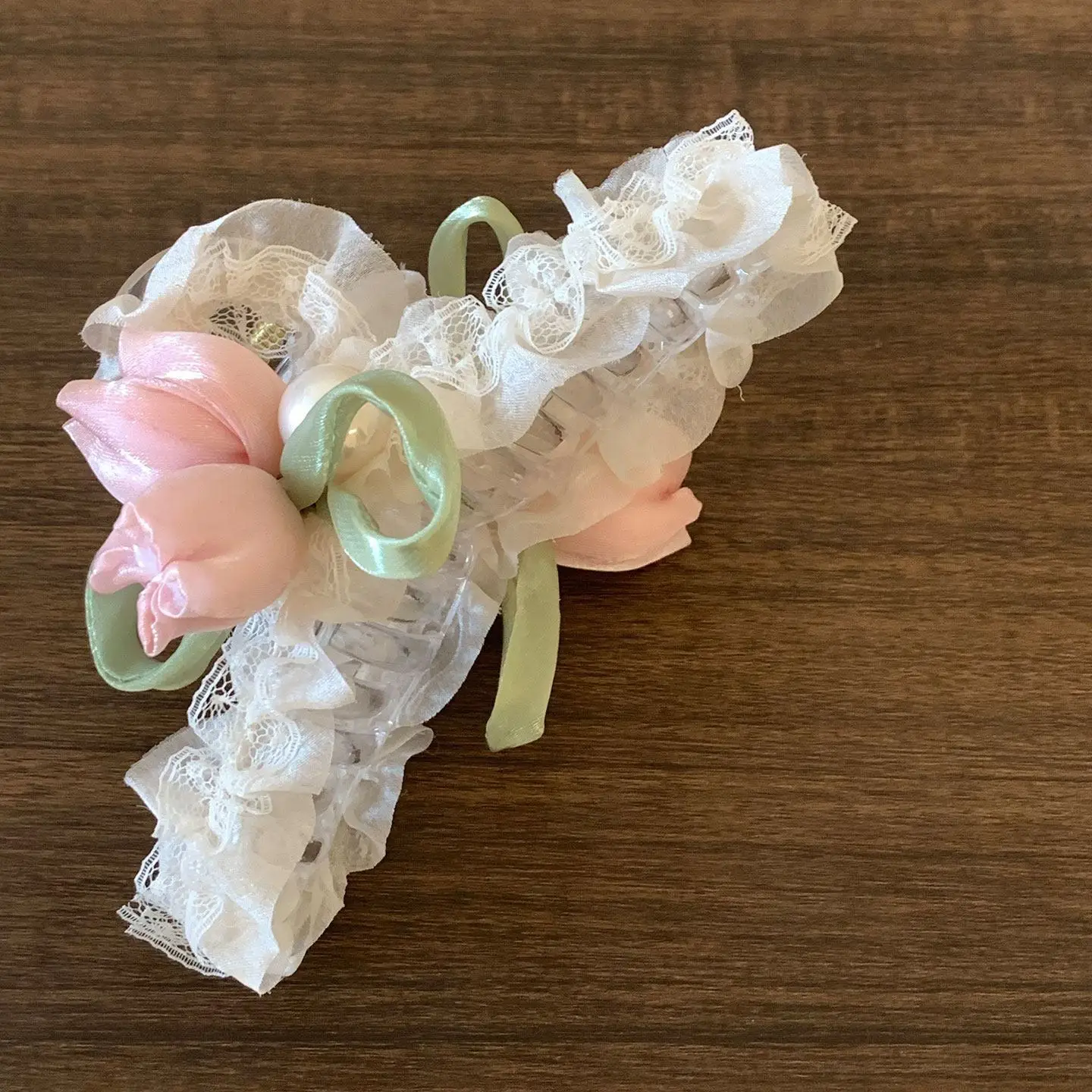 New Tulip Hair Claw Flower Grace Shark Clip Headdress Vintage Ponytail Claw Trendy Sweet Hair Clip Banana Clip