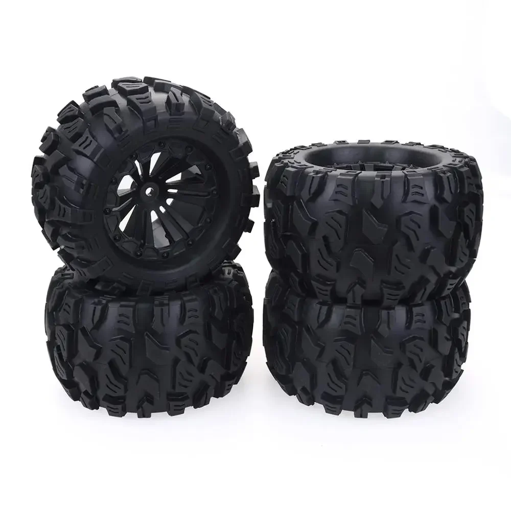 

4PCS 125mm 1/10 for Monster Truck Tire & Wheel Hex 12mm For Trxs Tamiya Kyosho HPI HSP Savage XS TM Flux LRP