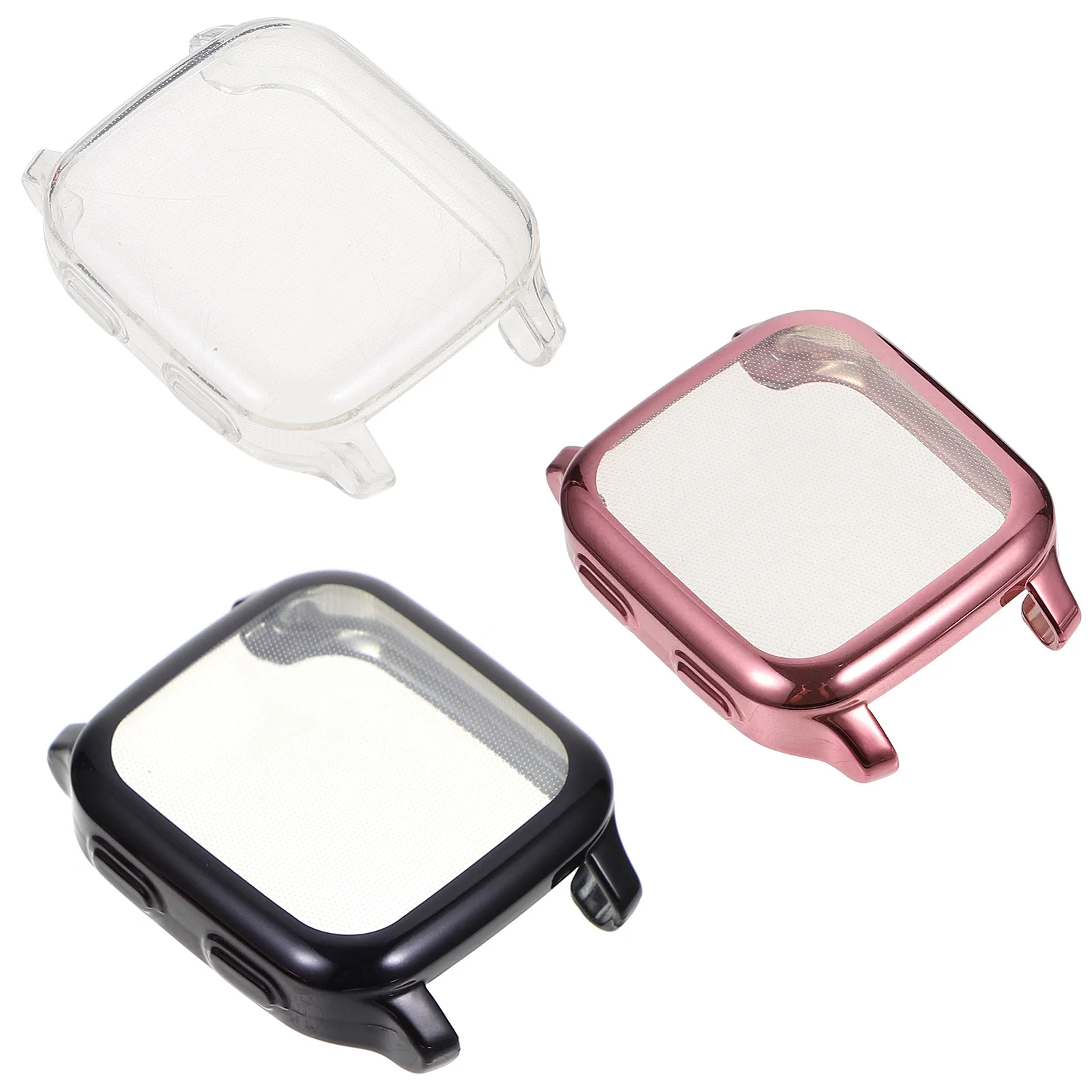 

3Pcs Watch Protective Case Tpu Anti-Collision Lightweight Smartwatch Protector Caps Compatible Cover