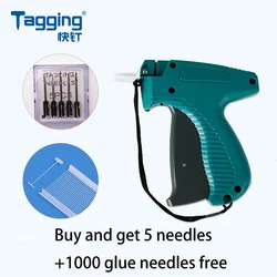 Clothing Tags Gun Kit 1000 Barbs + 5 Needles For Garment Price Label Tags Gun Marking DIY Apparel Tagging Guns Sewing Craft Tool