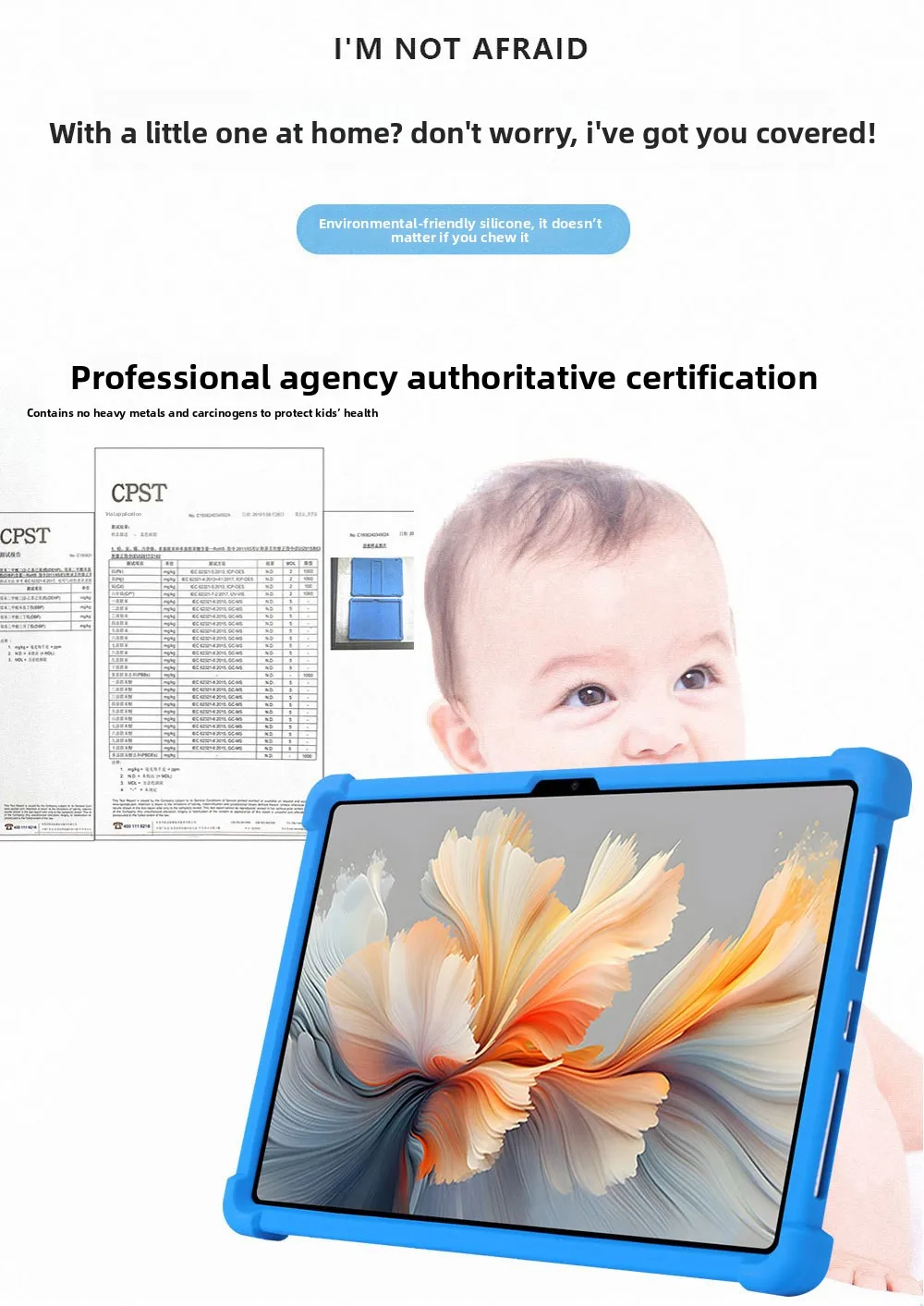 Silikonhülle für Lenovo YOGA Tab Plus 12,7 Zoll Stoßfeste Schutzhülle mit Ständer TPU Vollständiger Fallschutz – Detail 4