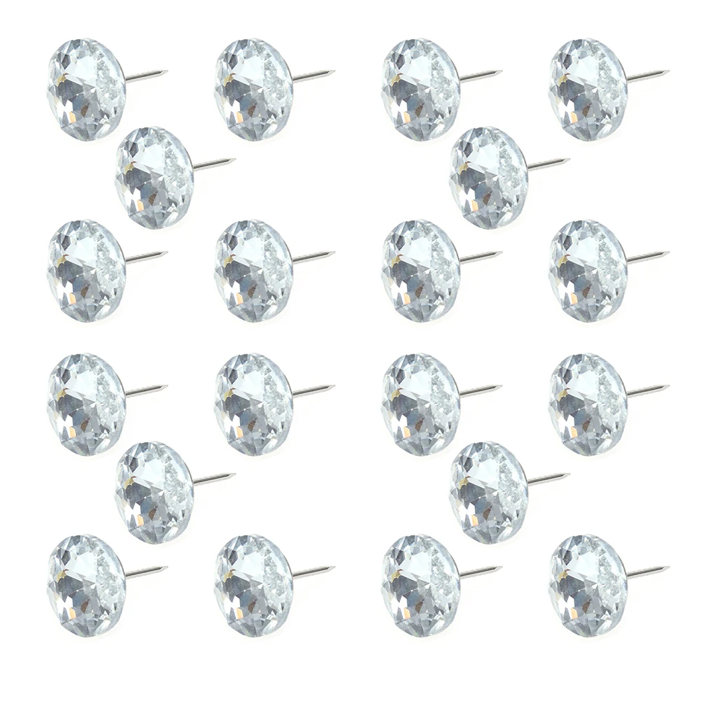

100 Pcs Sofa Crystal Buckle Shiny Decorative Upholstery Buttons Furniture Embellishment Tufted Headboard DIY Craft