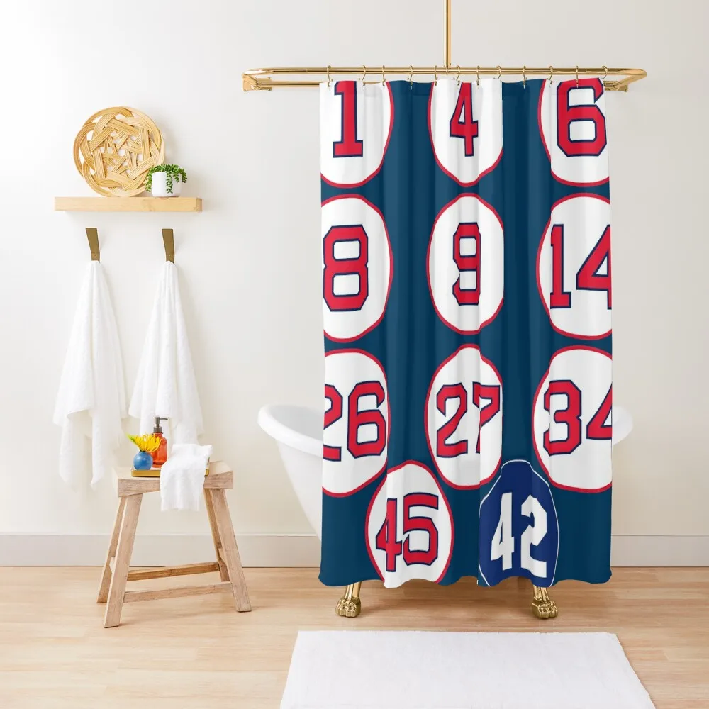 

Sox Retired Numbers Shower Curtain Anime Shower Shower Waterproof Modern Showers For Bathroom Bathroom Decor Curtain