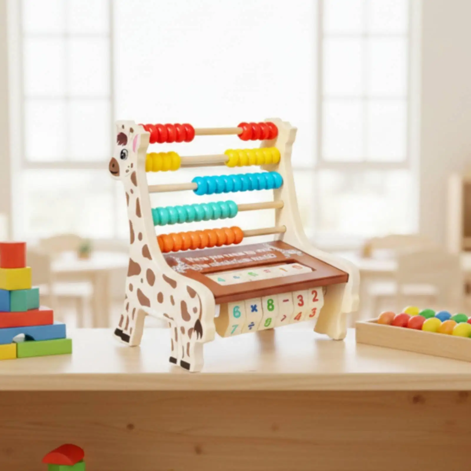 木製そろばん-ブロック付き-インタラクティブカウントフレーム-幼稚園、子供向けに安全