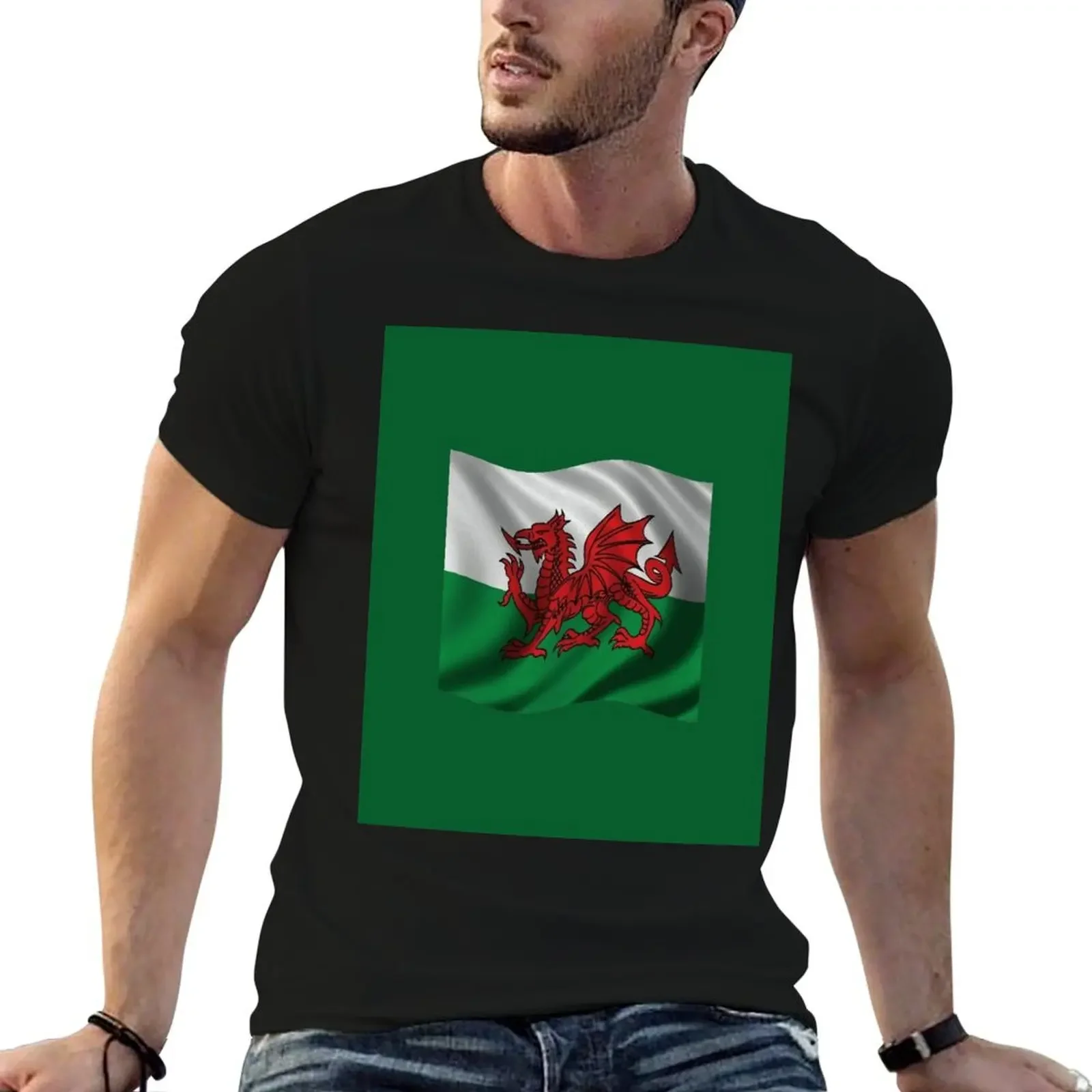 Y Ddraig Goch Welsh Flag Rugby Union v1 T-Shirt plus size clothes aesthetic clothes funny t shirts for men