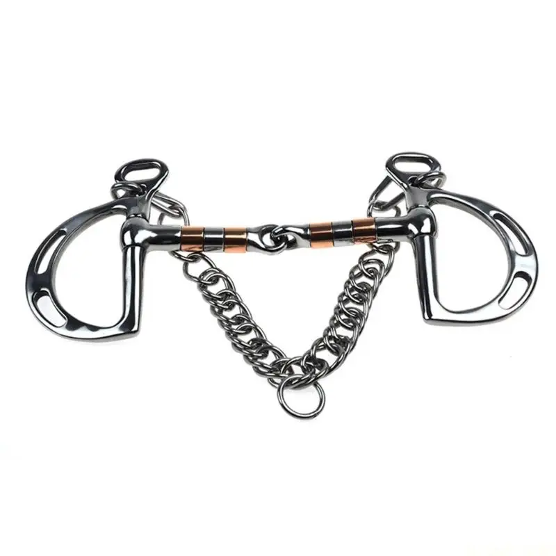 M5TC Durability Corrosions Resistant Stainless Steel Horse Bit Chain Mouthpieces for Equestrians Training and Competition