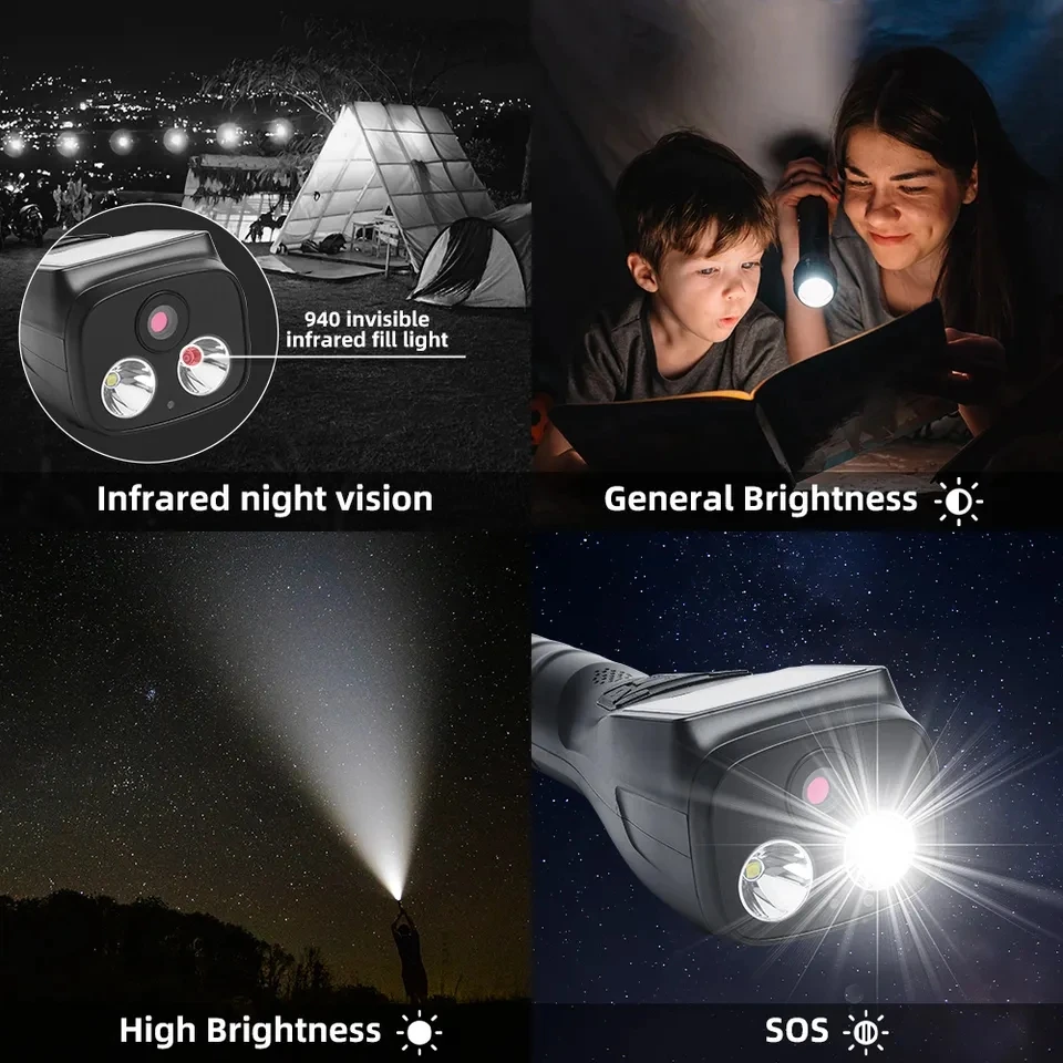 Full HD Viagem Flash Lanterna, Handy Video Camera, Qualidade Atacado