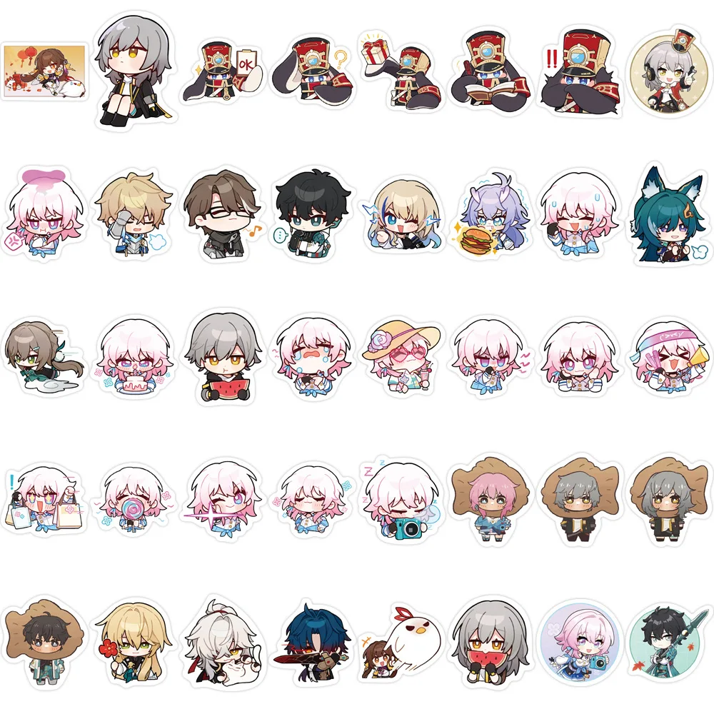 10/80pcs Game Anime Stickers Honkai Star Rail Scrapbook Graffiti Luggage Skateboard Laptop Suitcase Cartoon Stickers Kid Decal