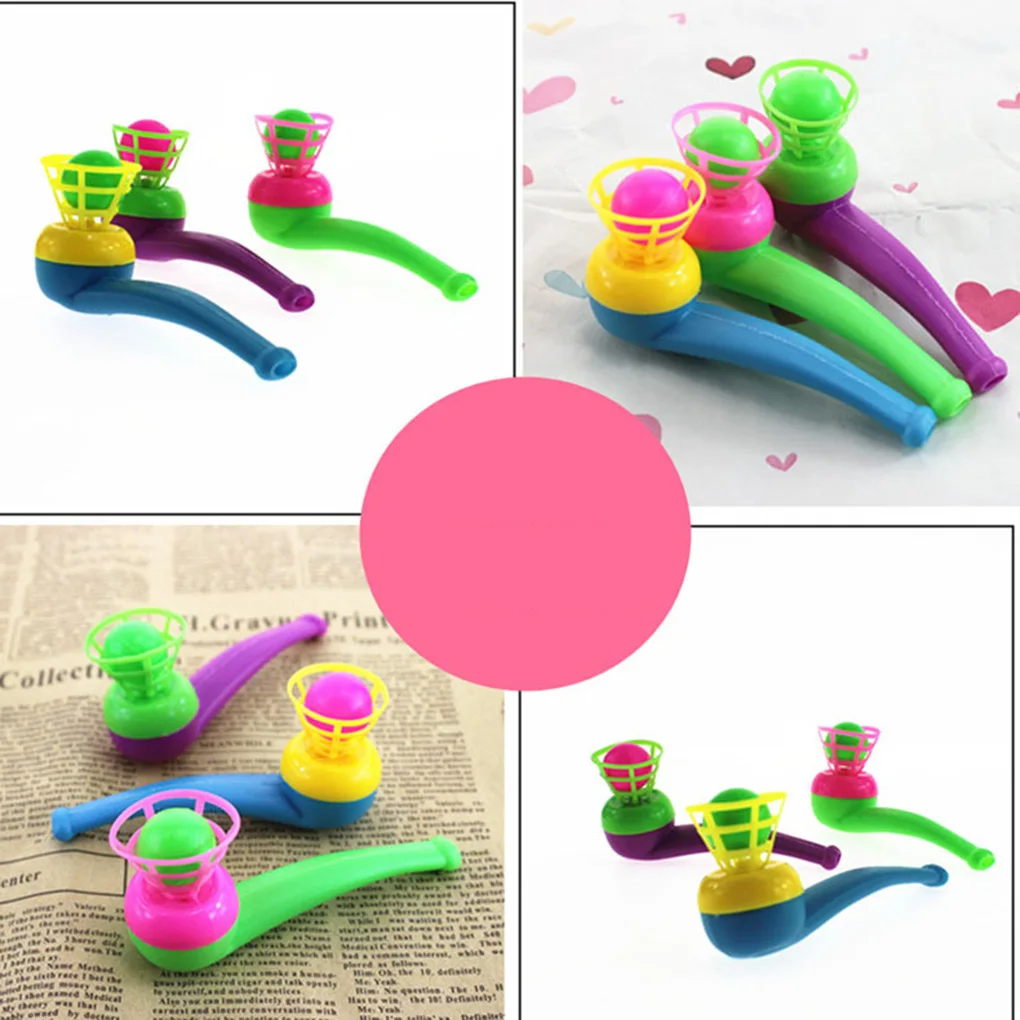 10szt Fun Magic Blowing Pipe Floating Ball Game Kids Birthday Party Favors Keepsakes Carnival Christmas Party Prizes Piñatas Toy