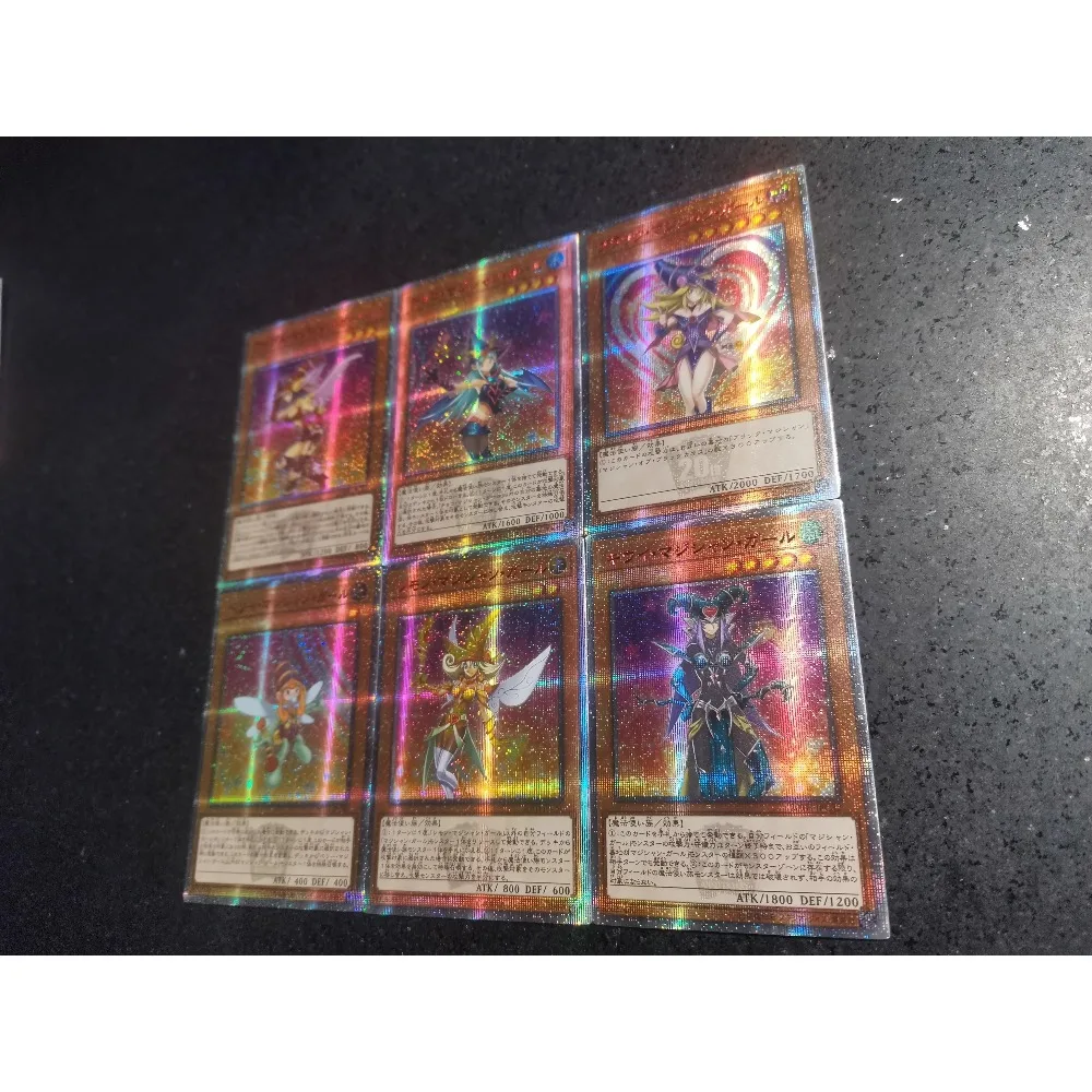 DIY Yu-Gi-Oh! Self Made Flash Card Dark Magician Girl Four Types of Flashes Anime Peripheral Game Collection Card Holiday Gift