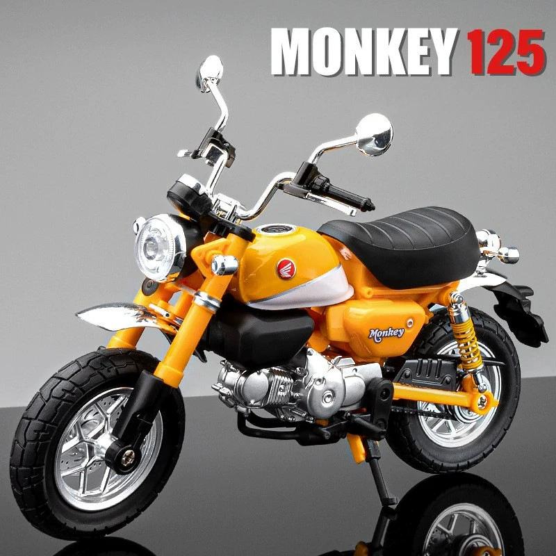 

1: 12Monkey125 модель мотоцикла из сплава, литое под давлением сиденье, зеркало заднего вида, съемные детские игрушки, украшения для мальчиков, подарки