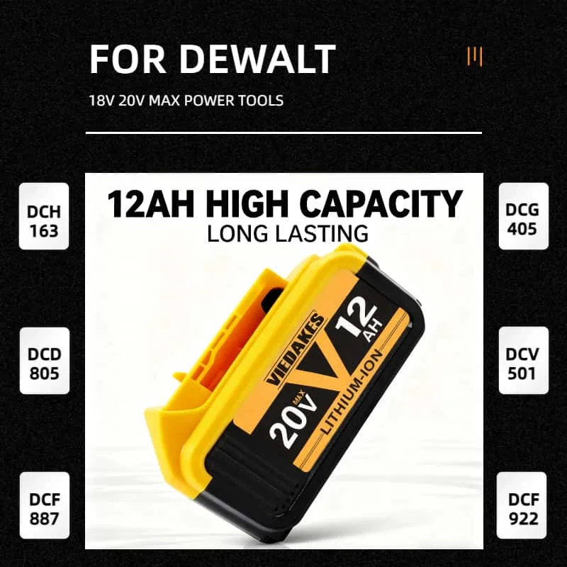

Overcharge Protection for Dewalt 18v battery rechargeable tools DCH163,DCD805,DCF887,DCG405,DCH263 for dewalt 20v max battery