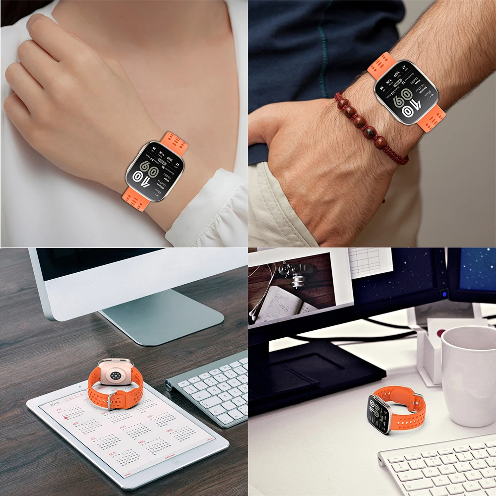 الفرقة والحافظة ل Huami Amazfit Bip 6 (A2435) Smartwatch سيليكون سوار حزام الإطار الحالات الواقية حزام الساعات الملحقات