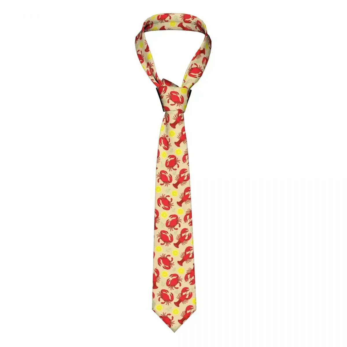 

Classic Tie for Men Silk Mens Neckties for Wedding Party Business Adult Neck Tie Casual Lobster And Crab With Lemon And Dill Tie