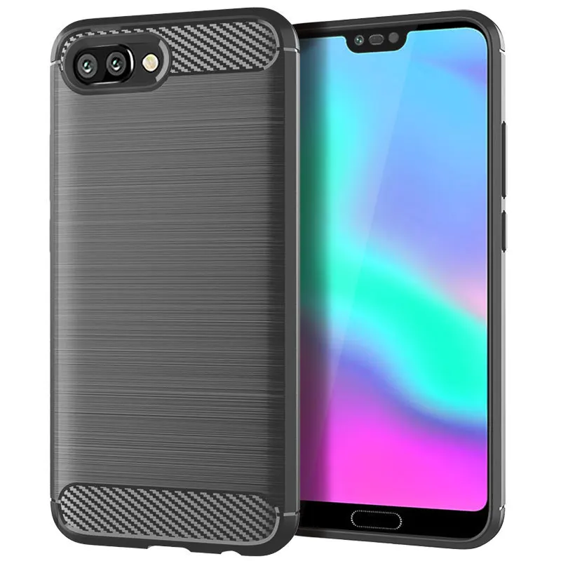 Brushed Carbon Fiber Case For Honor 10 Shockproof Silicone Cases for honor 10 GT Honor10 Huawei Soft Phone Cover Coque Fundas