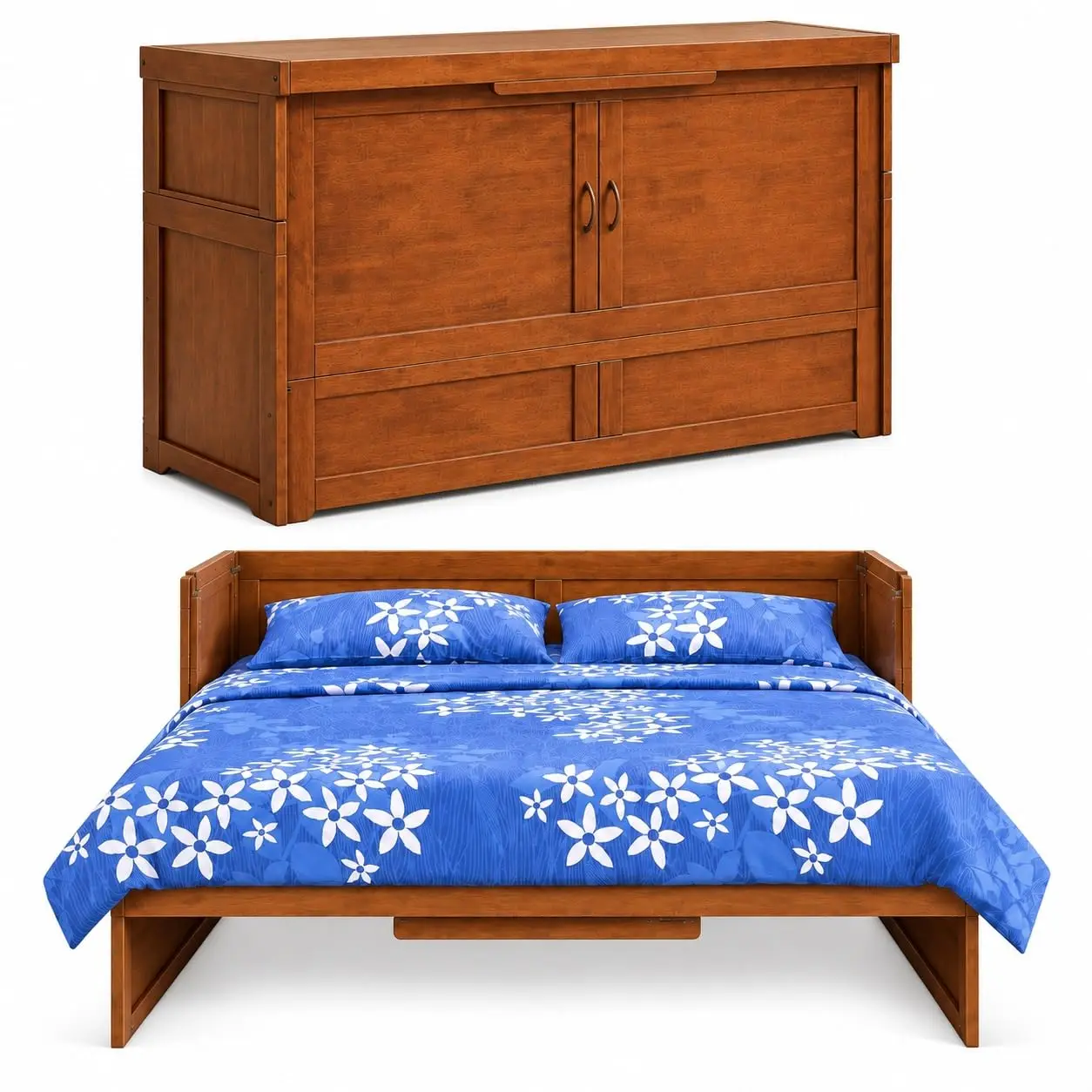 Furniture Murphy Cube Cabinet Bed (Cherry)