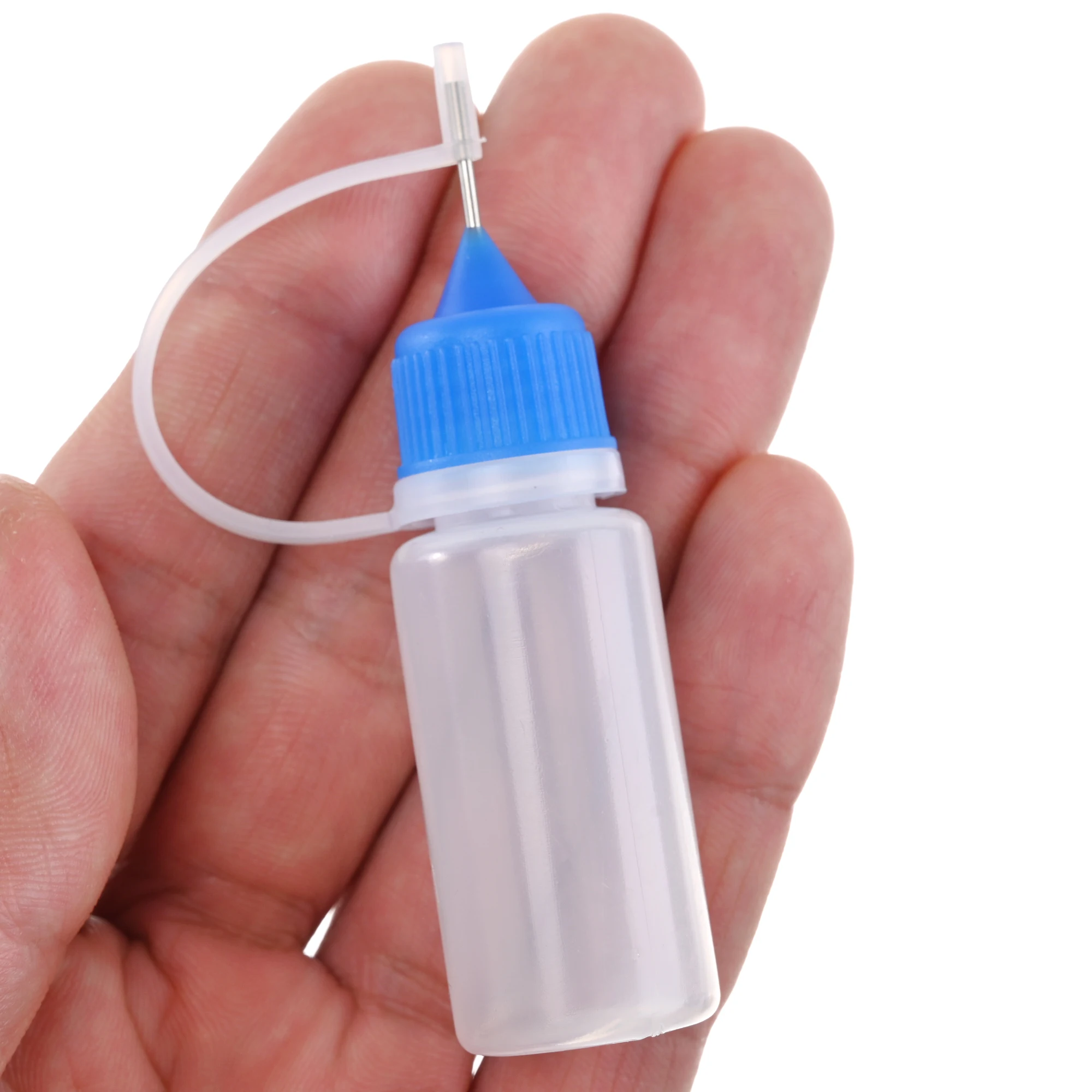 5Pcs 10ml Plastic Squeezable Needle Bottles Eye Liquid Dropper Sample Drop Can Be Glue Applicator Refillable Bottle