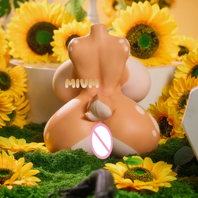 MIVM - Adult Male Masturbation Sex Products Simulation Airplane Cup, Deer Model Dual Channel Silicone Masturbation Soft Cross Cu