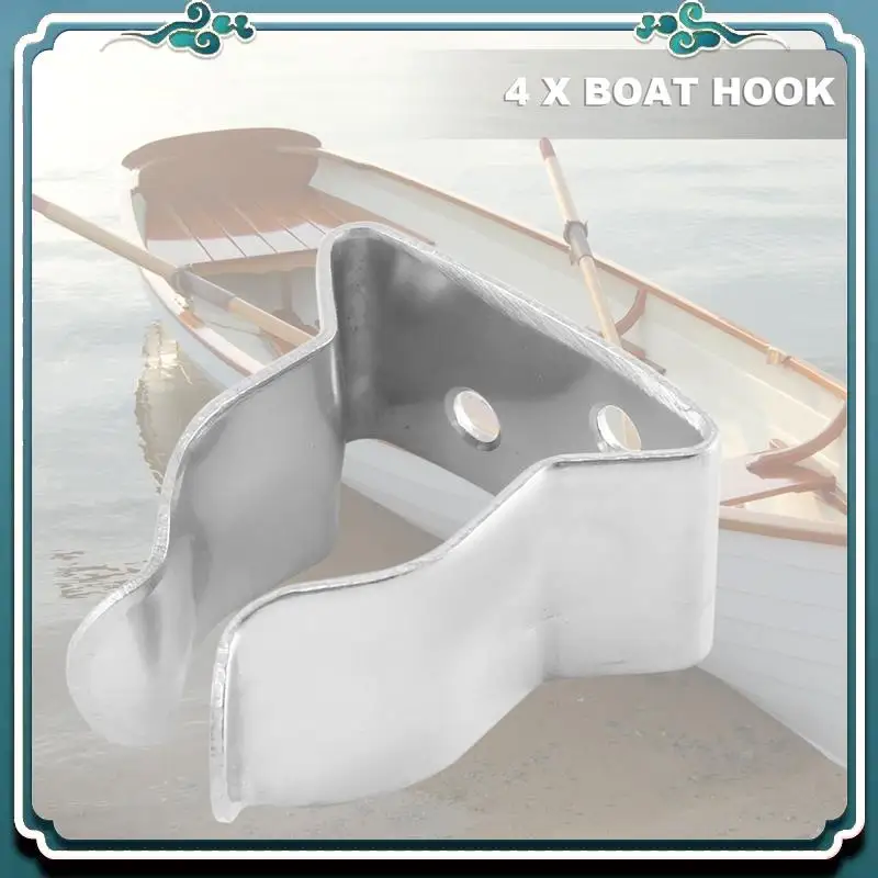 

ABTU-4 шт. крючка для лодки из нержавеющей стали, небольшой пружинный зажим, держатели для весла лодки, морской пружинный зажим, серебряный зажим для кронштейна